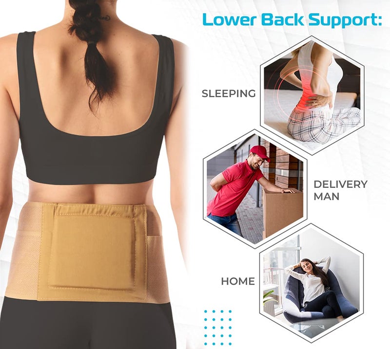 Vissco Magnetic Back Support for for the Lumbar Spine, Back Injury, Pain Solution for Back (Beige)- Medium - Image 5
