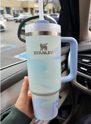 كوب Quencher H2.0 FlowState معزول بالفراغ من الفولاذ المقاوم للصدأ مع غطاء وقشة للماء والشاي المثلج أو القهوة والعصائر وغيرها، 40 أونصة من الفولاذ المقاوم للصدأ 32 × 15 × 10 سم، أزرق ماكارون - view 2