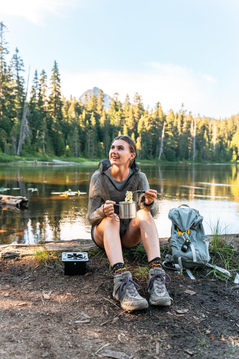 Coghlan's Portable Folding Camp Stove â€“ Compact, Lightweight Steel Cooking Stove for Camping, Backpacking, Hiking, or Emergency Use â€“ Uses Canned Heat or Fuel Tablets, Black - Image 3