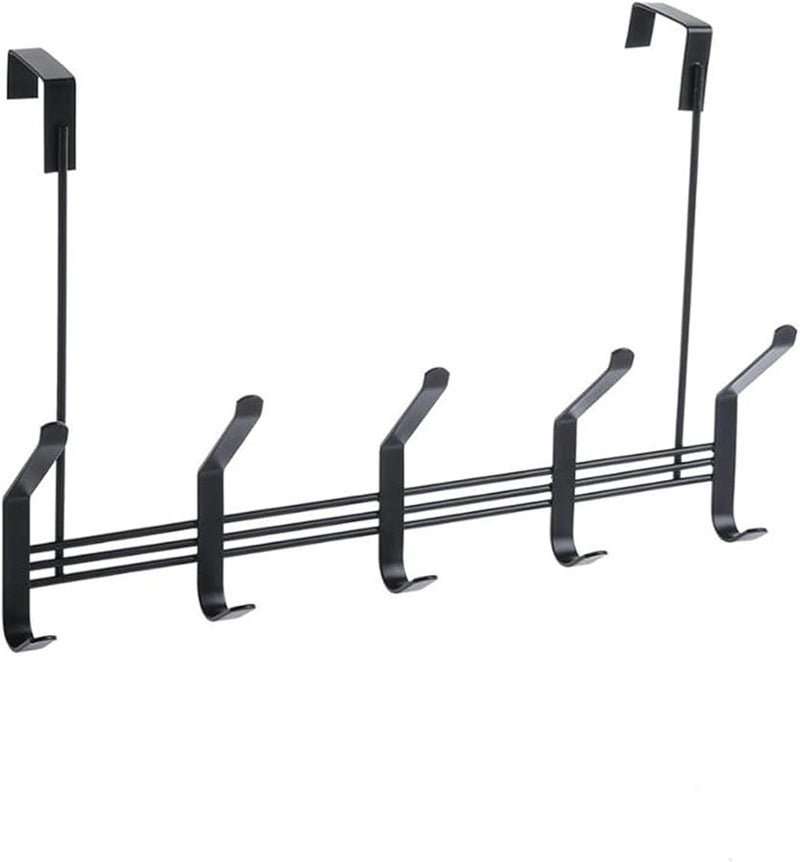 Iron Wall Hanger Door Hook For Hats Bags Coats Towels Scarf Key Holder Black - Image 2