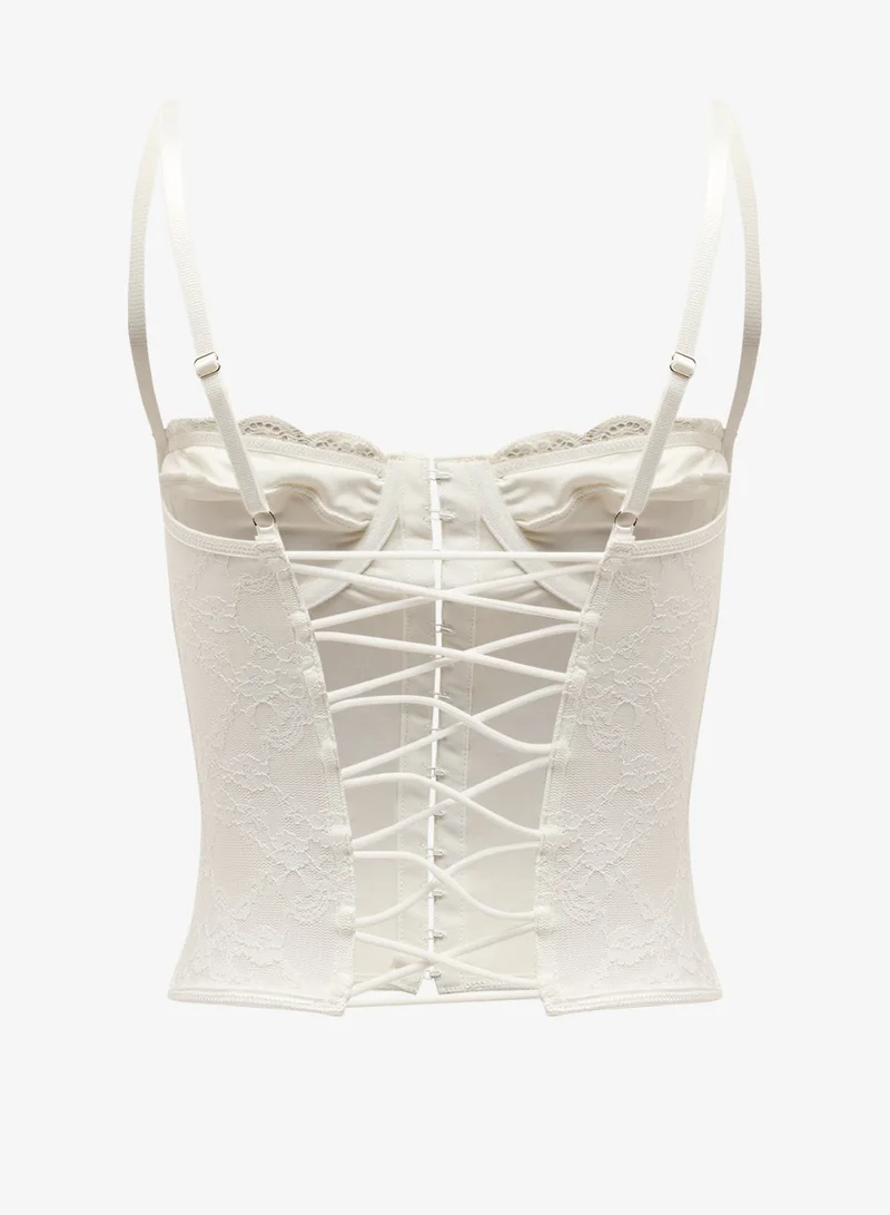 Ginger  Sweetheart Neckline Corset with Hook & Eye Closure for Women | Best Price UAE