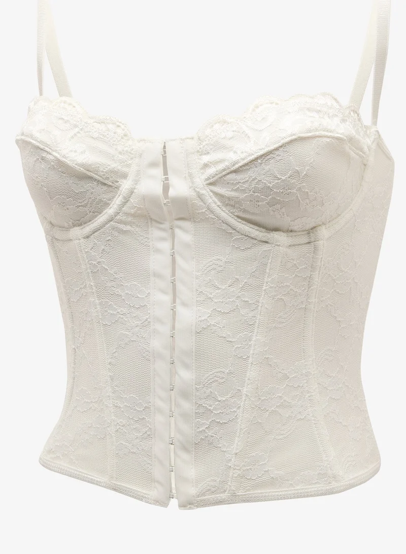 Ginger  Sweetheart Neckline Corset with Hook & Eye Closure for Women | Best Price UAE