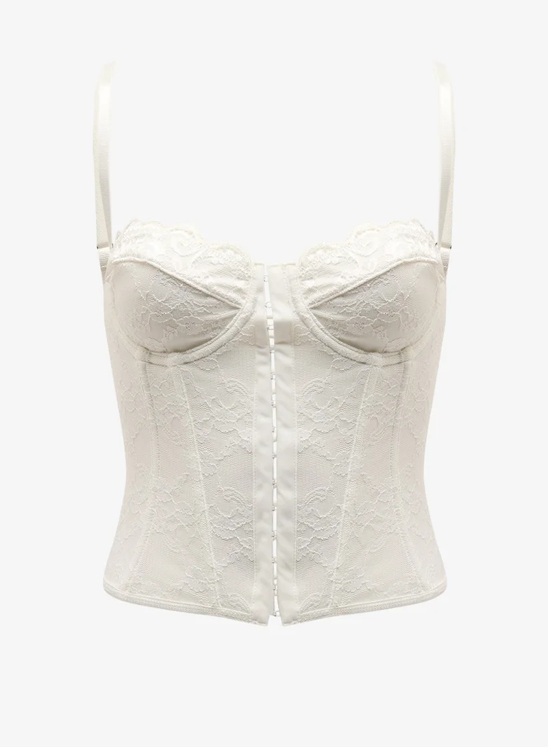 Ginger  Sweetheart Neckline Corset with Hook & Eye Closure for Women | Best Price UAE