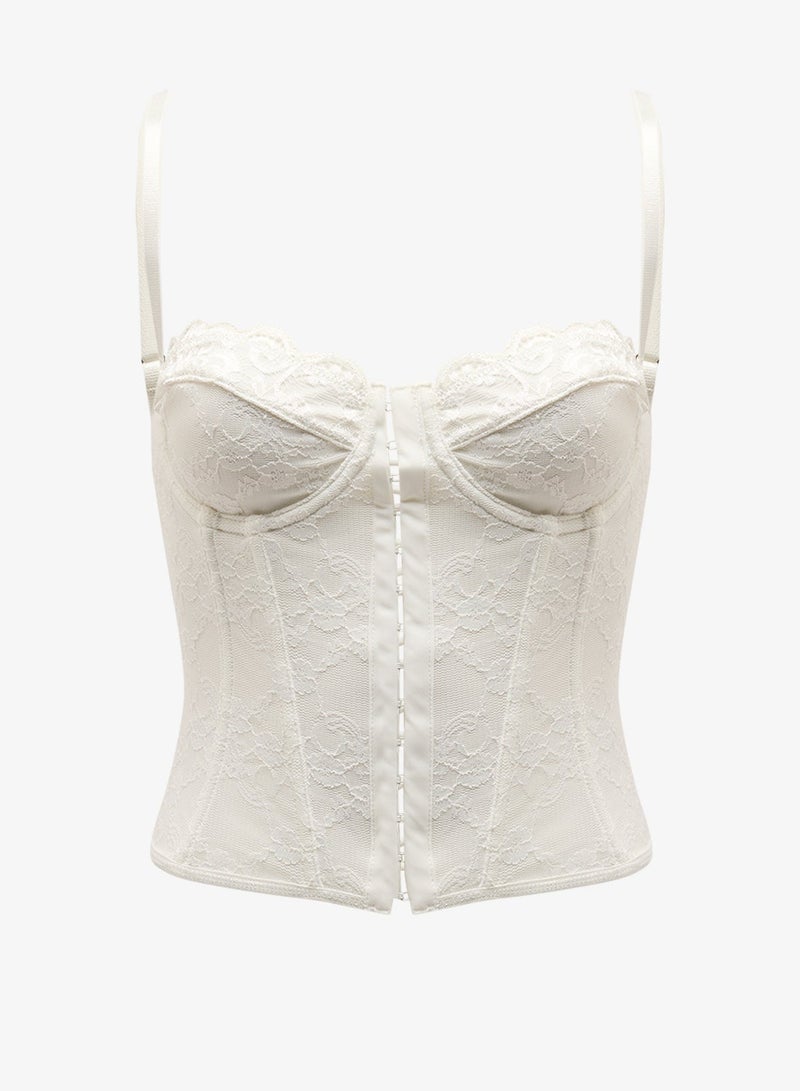 Ginger Sweetheart Neckline Corset with Hook & Eye Closure - Image 5