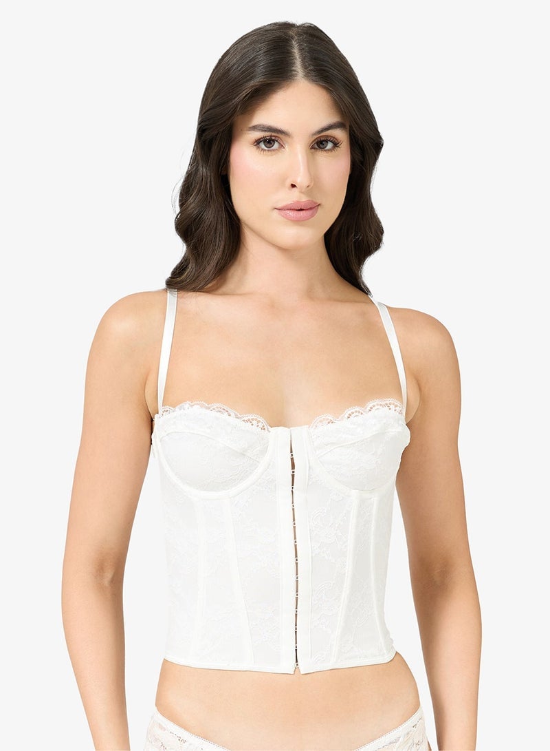 Ginger Sweetheart Neckline Corset with Hook & Eye Closure - Image 1