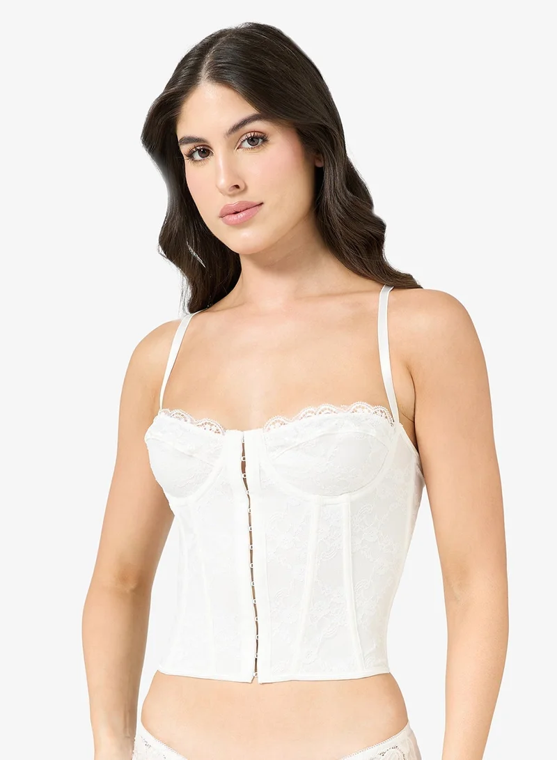 Ginger  Sweetheart Neckline Corset with Hook & Eye Closure for Women | Best Price UAE