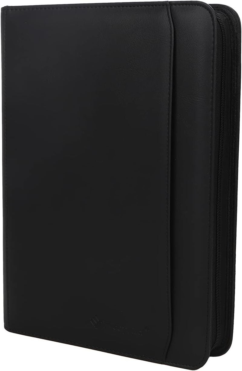 Freeprint Business Portfolio with Zipper 3 Ring Binder Organizer - PU Leather Folder Padfolio Document Organizer with Solar Calculator,Writing Pad - Image 5