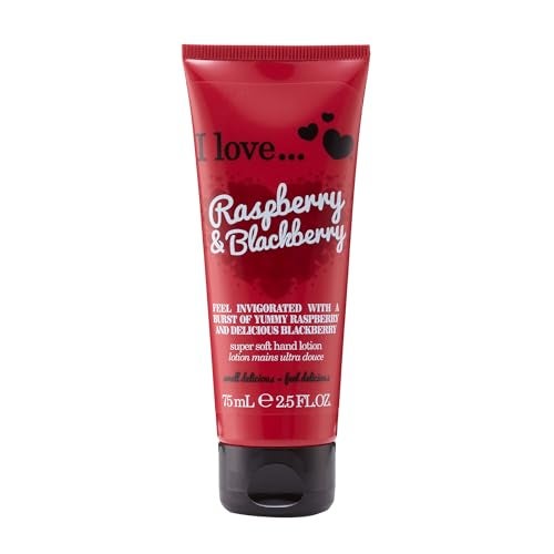 I Love Raspberry and BlackBerry Super Soft Hand Lotion - Hand Lotion for Dry Skin - Sweet Fragrance with Fruit Extracts - Organic Hand Cream - 2.5 oz - Image 1