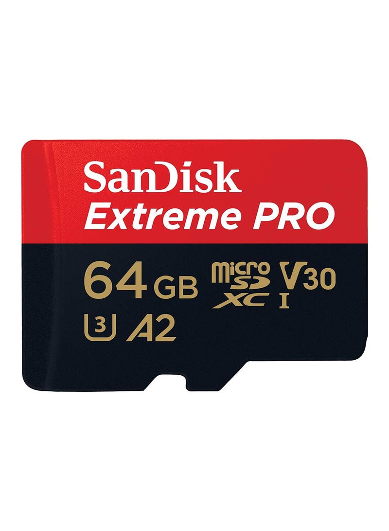 sandisk 64 GB Memory card Extreme Pro,speeds of up to 200MB/s ,A2 Specification microSDXC  SDSQXCU-064G-GN6MA - Image 1