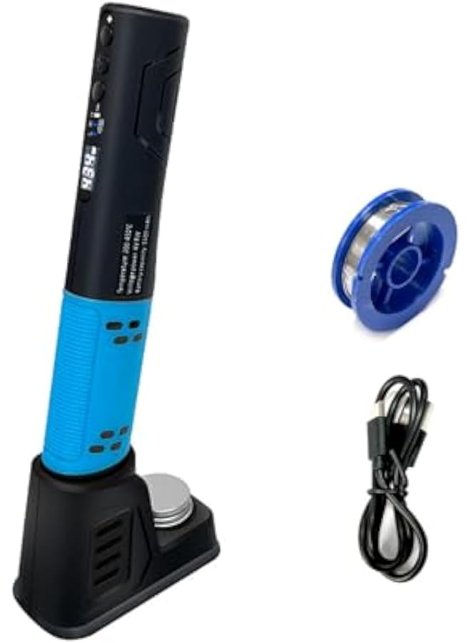 إيروريكس مكواة لحام كهربائية محمولة 200-450 درجة مئوية مكواة لحام كهربائية متعددة الوظائف USB قلم لحام مع ضوء LED - Image 1