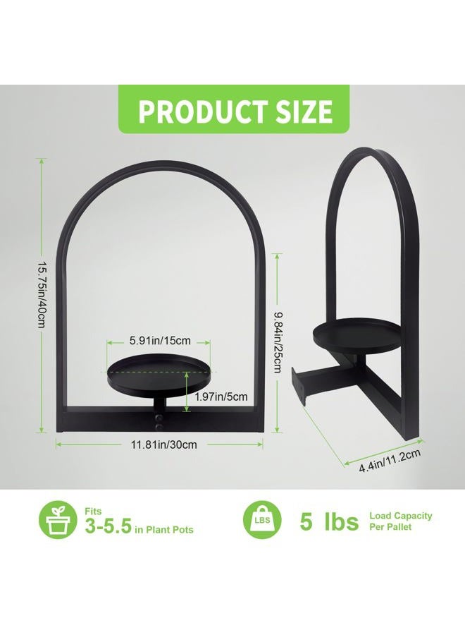 NUZZERO 2 Pack Plant Stand Indoor Outdoor Hanging Planters for Indoor Plants Wall Plant Holder for Indoor Plants Plant Frames Wall Decor for Livingroom Bedroom Balcony Patio - Image 4