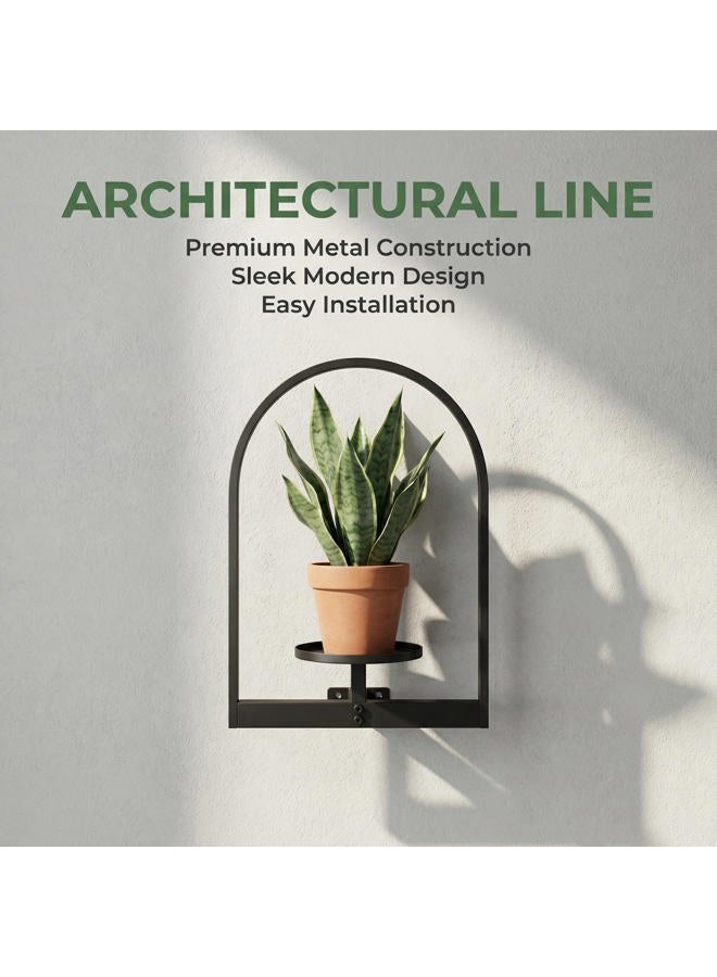 NUZZERO 2 Pack Plant Stand Indoor Outdoor Hanging Planters for Indoor Plants Wall Plant Holder for Indoor Plants Plant Frames Wall Decor for Livingroom Bedroom Balcony Patio - Image 2