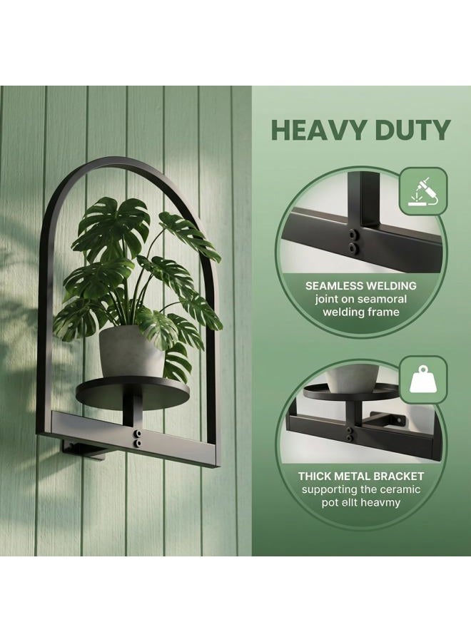 NUZZERO 2 Pack Plant Stand Indoor Outdoor Hanging Planters for Indoor Plants Wall Plant Holder for Indoor Plants Plant Frames Wall Decor for Livingroom Bedroom Balcony Patio - Image 5