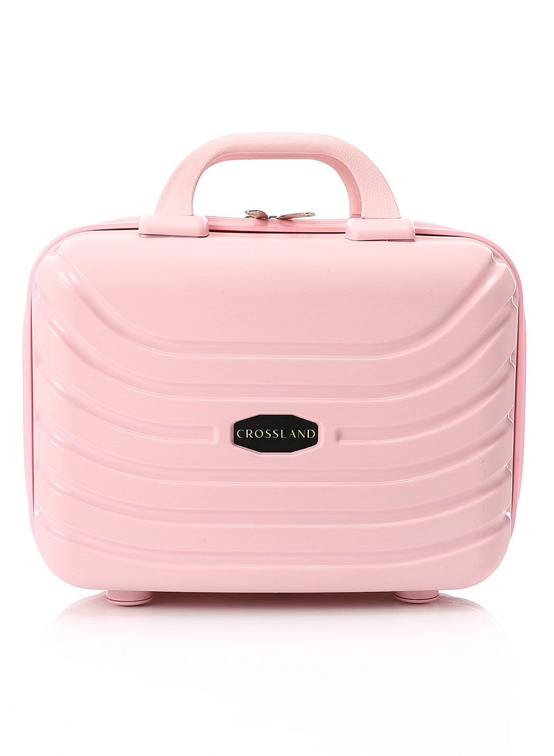 Crossland CROSSLAND Makeup Case – Polypropylene Hard Shell Cosmetic Bag, Travel Organizer, Lightweight & Stylish - Pink - Image 2
