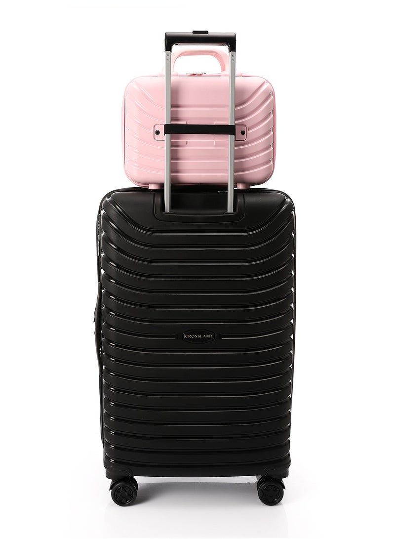 Crossland CROSSLAND Makeup Case – Polypropylene Hard Shell Cosmetic Bag, Travel Organizer, Lightweight & Stylish - Pink - Image 4