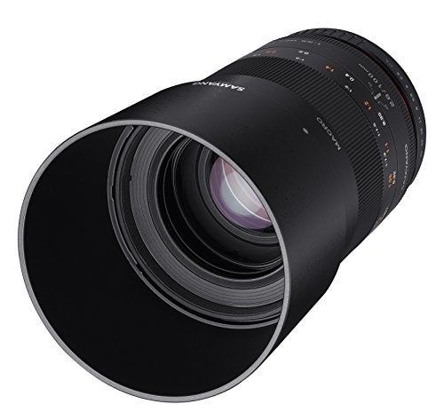 Samyang 100mm F2.8 ED UMC Full Frame Telephoto Macro Lens for Sony E Digital SLR Cameras - Ultra Multi-Coated Glass, Bright f/2.8 Aperture, Removable Hood (Black) - Image 2