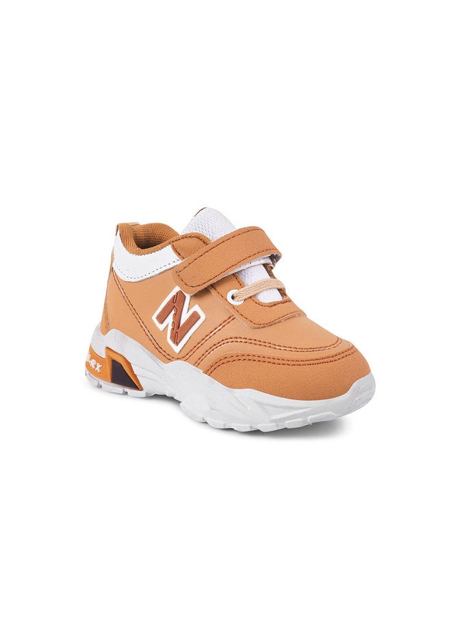 KATS Boys Colourblocked Beige Sneakers with Velcro Fastening - Image 3