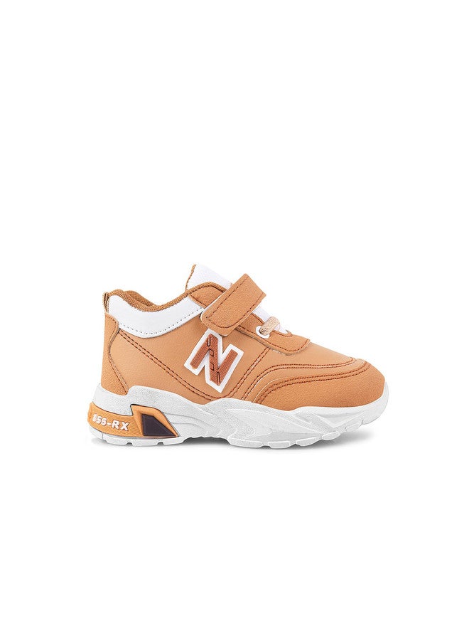 KATS Boys Colourblocked Beige Sneakers with Velcro Fastening - Image 5