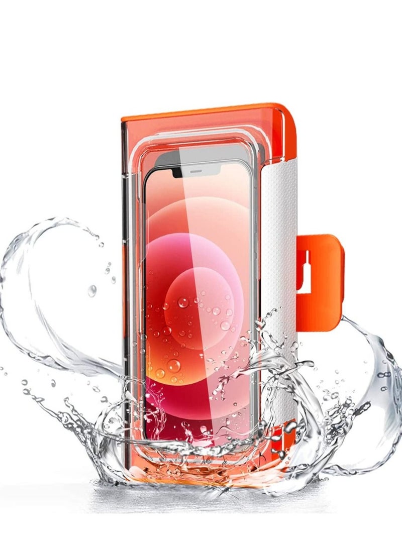 Captaintech Wall Mount Shower Phone Holder Waterproof Case 180° Rotation Rotatable Phone Stands for Bathroom Mirror Bathtub with HD Anti-Fog Screen Mirror Wall Desktop Mount Phone Holder for Bathroom Kitchen - Image 4