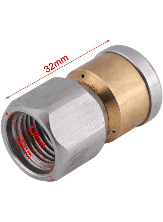 TOPINCN Rotating Sewer Jetter Nozzle Stainless Steel Pressure Sewer Hose Fittings Cleaning Pipe Drain Washing Rotary Nozzle 1/4BSP Female Thread  - Image 2