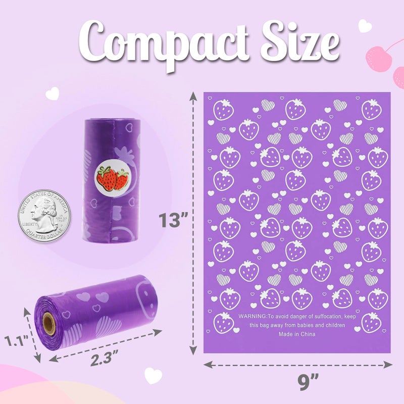 Eyryfui Sanitary Napkin Disposal Bags with Dispenser Feminine Hygiene Disposal Bags for Tampons Trash Bag, Personal Care Sanitary Bag for Women Privacy Handling (Purple) - Image 2