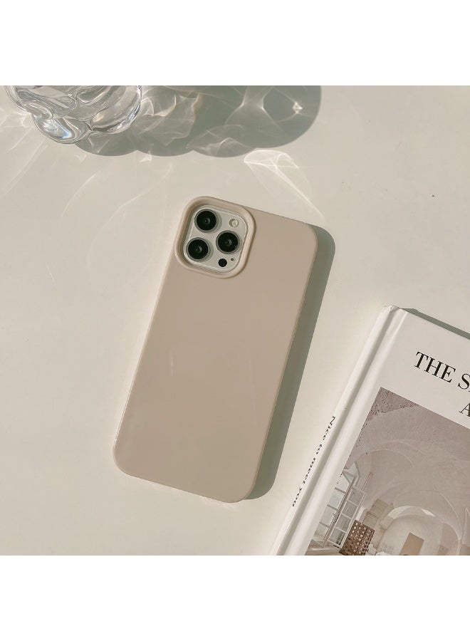 NIBEMINENT Fluorescent Jelly Protective TPU Case Cover For iPhone 16, Khaki