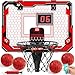 SYNCFUN Mini Basketball Hoop Over The Door LED Indoor Basketball Hoop for Kids with Scoreboard 4 Balls Basket Ball Game Toys Gifts for Boys Ages 3 and UPRed - Image 2