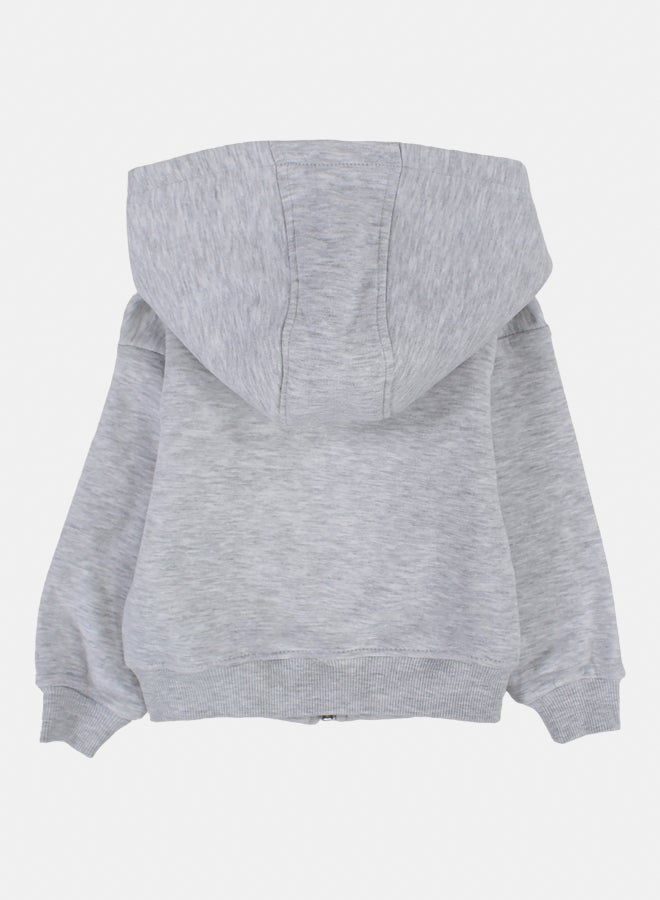 اوركيدز هودي بسوستة وأكمام طويلة للأطفال – رمادي - Image 2