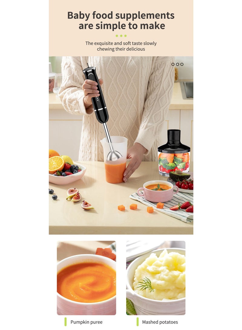 sokany 4-in-1 Multifunction Hand Blender Food Processor Electric Chopper 400W SK-1721-4 Black - Image 5