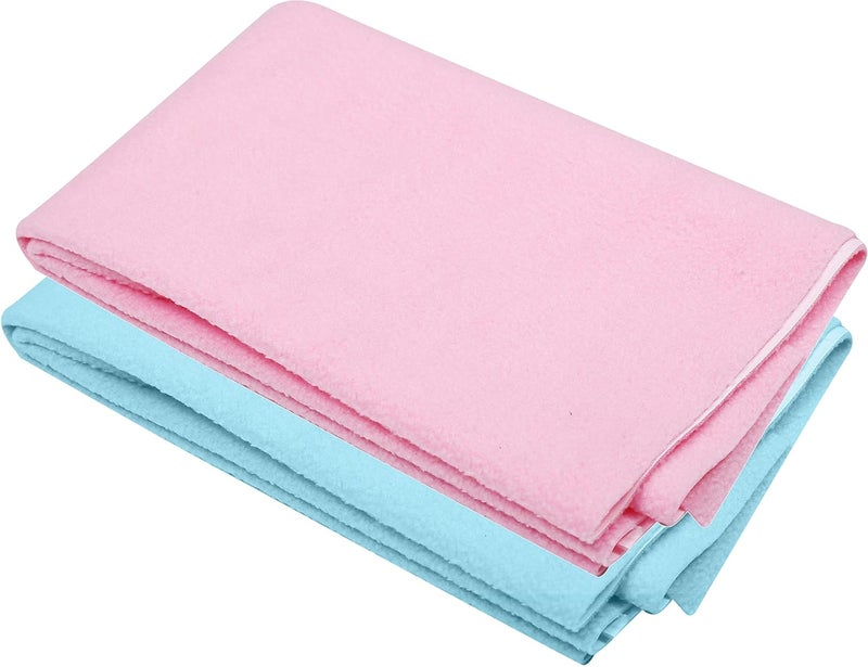 BTfash Baby Waterproof Reusable Super Soft Fast Drying Mattress Protector Pack of 2SkyPink Small