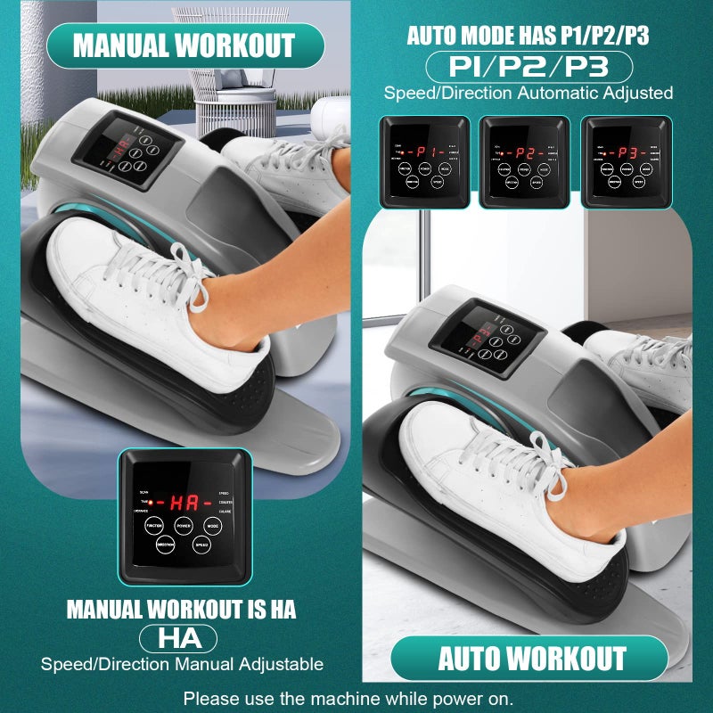 ANCHEER Under Desk Elliptical, Electric Ellipse Leg Exerciser While Sitting for Seniors Adults, Quiet Portable Motorized Seated Foot Pedal Exerciser with Remote Control for Home Office Use - Image 5