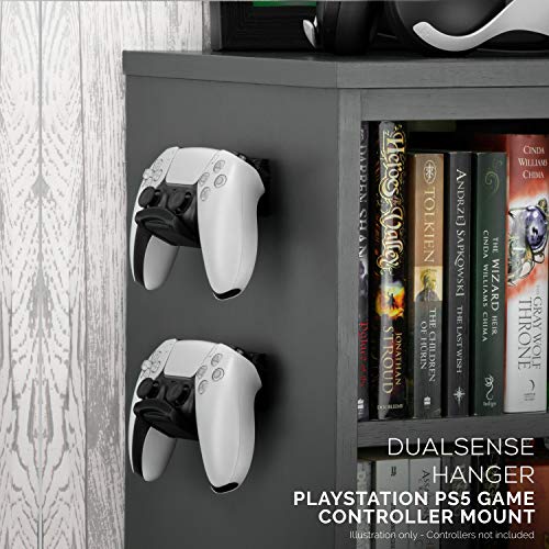 BRAINWAVZ Game Controller Wall Mount (2 Pack) for PS5 DualSense Holder Hanger Stand bracket for Playstation PS5 Gamepad, No Screws, Strong VHB Adhesive (Black) - Image 5