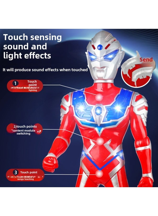 Super One Meter Ott Doll Robot Man Superman Light Music Story Boy-Color: 1 Meter Thai Remote Control Version Charging Sword Gift Bag - Image 3