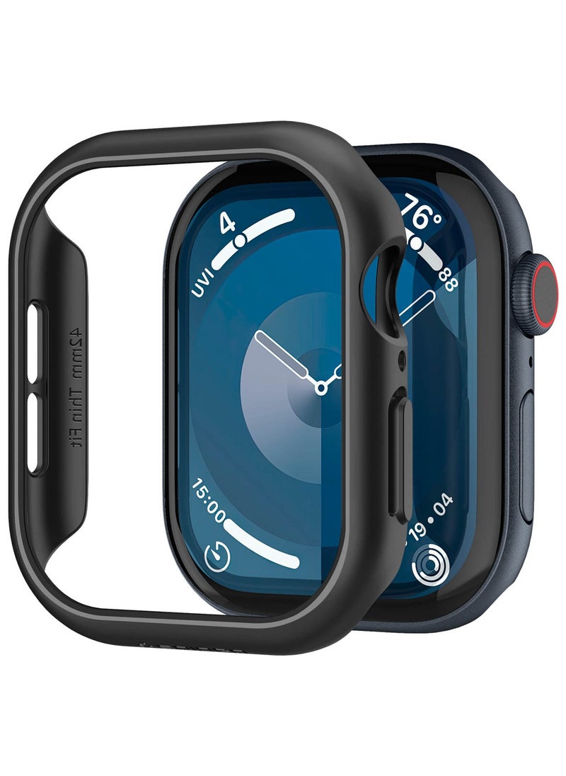 Spigen Thin Fit Apple Watch Series 10 (42mm) Case Cover (2024) - Black  - Image 3