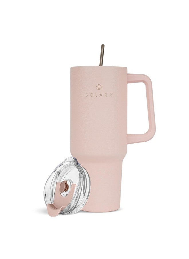 SOLARA Elixir 1200ml Insulated Tumbler with Straw and Lid, Sipper Water Bottle for Adults, Tumbler Bottle, 40oz Stainless Steel Tumblers for Hot and Cold, Coffee Travel Mug, Office, Dusky Pink - Image 1