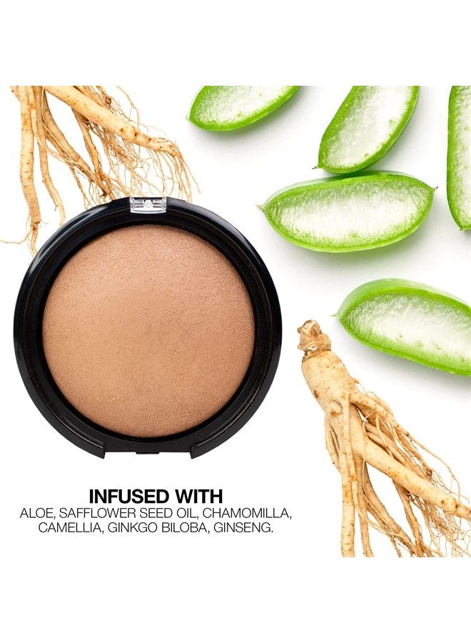 PALLADIO Baked Bronzer, Highly Pigmented and Easy to Blend, Shimmery Bronzed Glow, Use Dry or Wet, Lasts all day long, Provides Rich Tanning Color Finish, Powder Compact, Illuminating Tan - Image 3