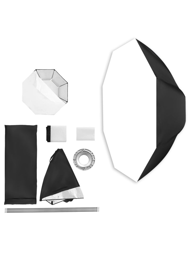 Glanfen - Octagonal Softbox, 95cm Quick-Setup Compact Bowens Mount with Light Diffusers, Carrying Bag, Compatible with Most Bowens Mount COB Video Light for Portrait Product Photography - Image 1