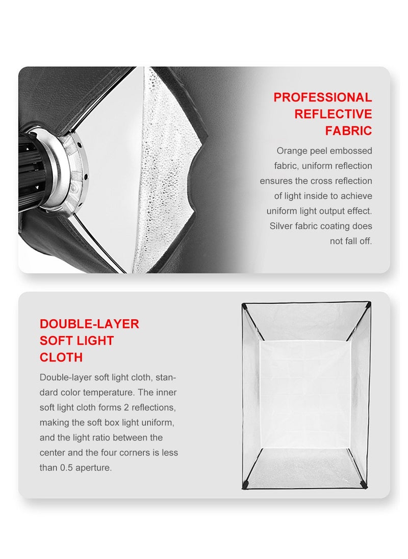 Glanfen - Octagonal Softbox, 95cm Quick-Setup Compact Bowens Mount with Light Diffusers, Carrying Bag, Compatible with Most Bowens Mount COB Video Light for Portrait Product Photography - Image 1