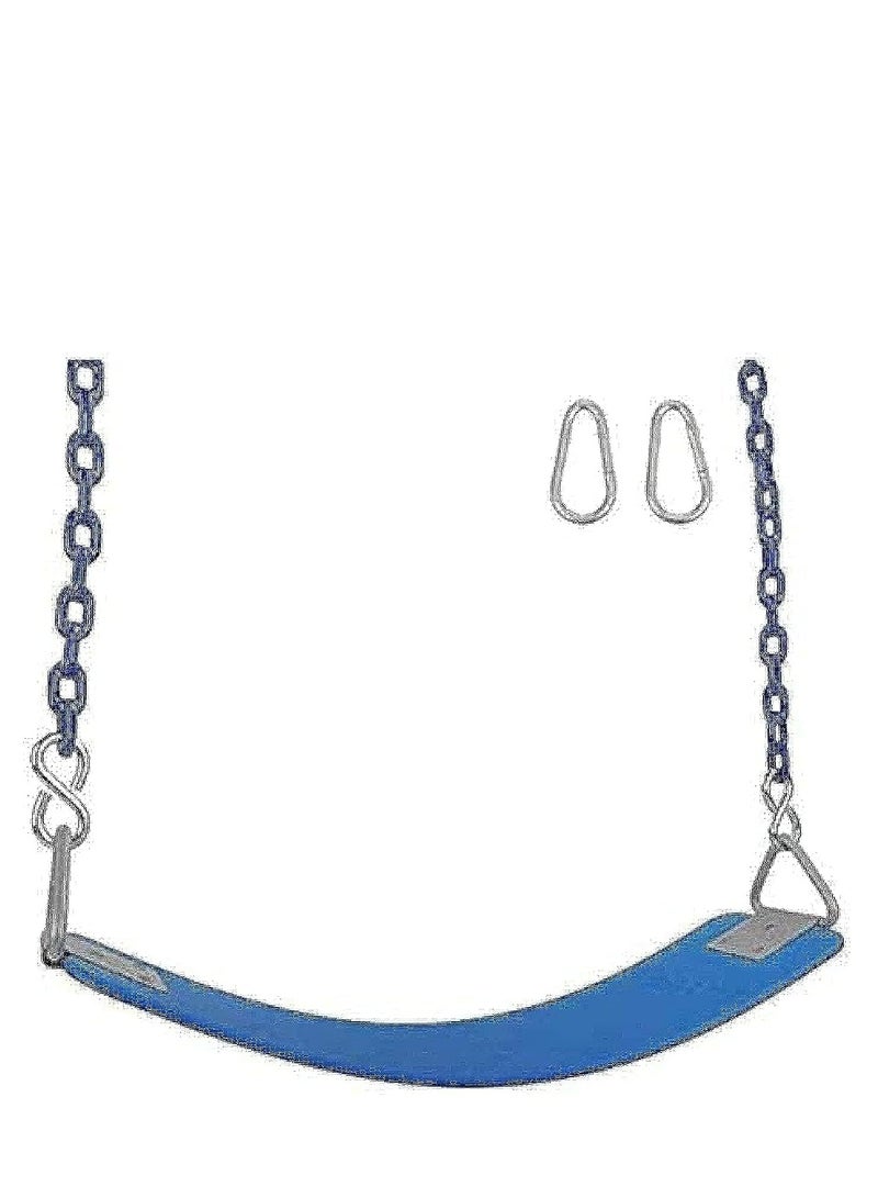 Swing Seat Yard Swing for Kids & Adults with Metal Triangle Ring 2 Chain and Snap Hooks 