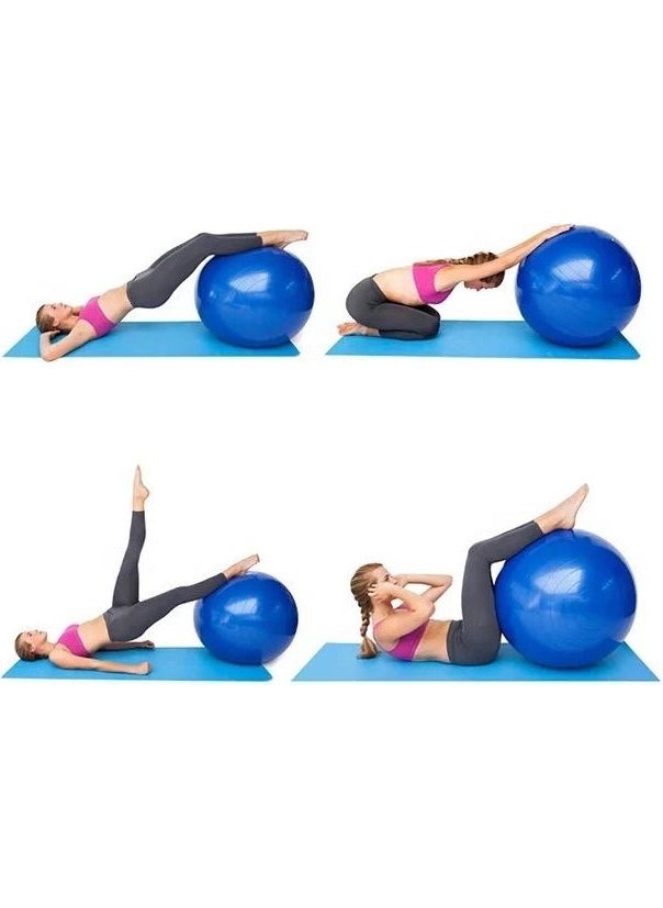 Clifton 65 cm Blue Deluxe Pilates Ball + Inflation Pump 