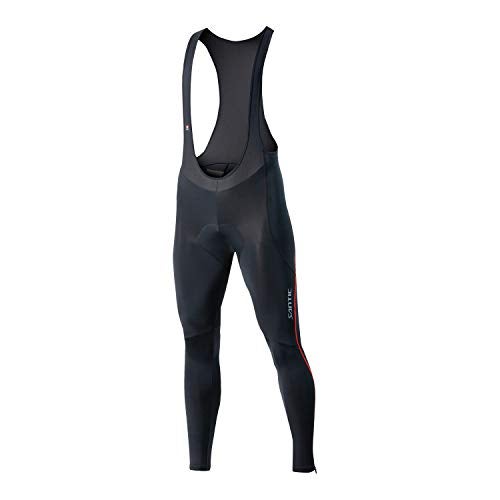 Santic Cycling Bibs Pants Mens Long Tights 3D Padded Bike Legging Red S - Image 3