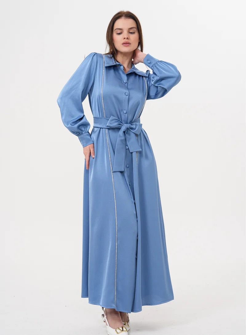 Marvella By Rasha Belted Long Shirt Dress