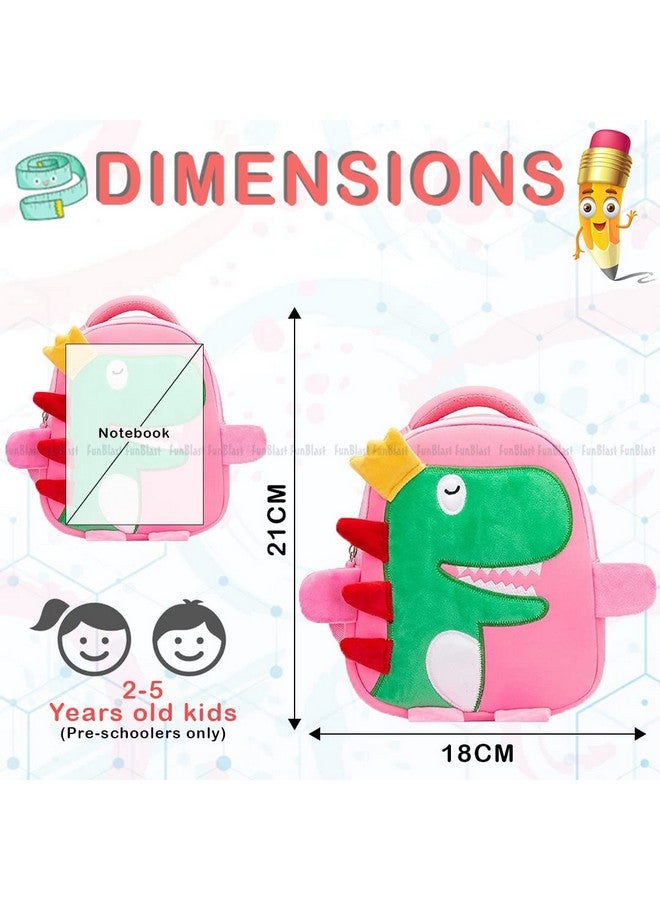 FunBlast Cute Small Size Dinosaur Print Fancy Bag for Kids - Small Size Picnic Bag for Baby,Boys,Girls/Lightweight Travel Mini Backpack for Kids - Multi Color (ONLY FOR 2-5 YEAR OLD) - Image 2