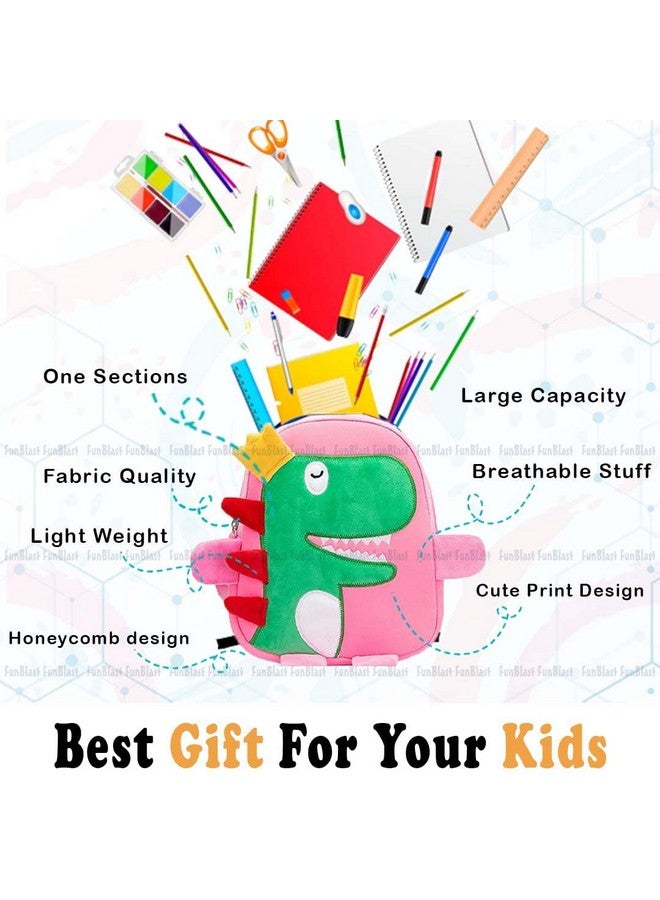 FunBlast Cute Small Size Dinosaur Print Fancy Bag for Kids - Small Size Picnic Bag for Baby,Boys,Girls/Lightweight Travel Mini Backpack for Kids - Multi Color (ONLY FOR 2-5 YEAR OLD) - Image 5