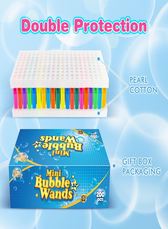 spring flower SpringFlower 200 Pieces Mini Bubble Wands, Party Favors Assortment Toys for Kids,Themed Birthday, Halloween, Goodie Bags, Carnival Prizes, Wedding, Bubble Maker Outdoor Gifts for Girls & Boys - Image 3