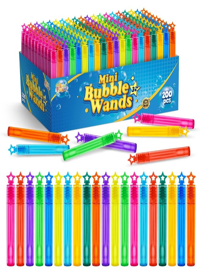spring flower SpringFlower 200 Pieces Mini Bubble Wands, Party Favors Assortment Toys for Kids,Themed Birthday, Halloween, Goodie Bags, Carnival Prizes, Wedding, Bubble Maker Outdoor Gifts for Girls & Boys - Image 1