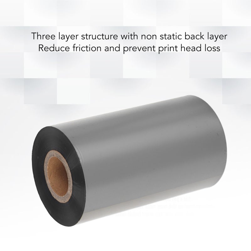Thermal Transfer Ribbon Premium Wax Label Printer Roll Resin With Adhesive 110mmx300meter - Image 4
