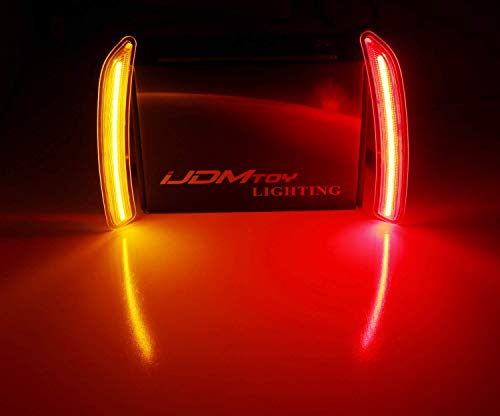 iJDMTOY Smoked Lens AmberRed Full LED Side Marker Light Kit Compatible With Gen3 MINI Cooper F55 F56 F57 Powered by Total 160SMD LED Replace OEM Sidemarker Lamps - Image 3