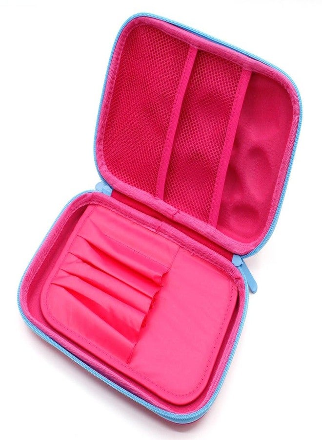 KAVYARA 3D Mermaid Hard EVA Material Protection Pencil Case for Kids | Shockproof Zipper Pen Box | Large Capacity Cartoon Stationery Organizer for School Boys & Girls (Mermaid - Pink) - Image 3