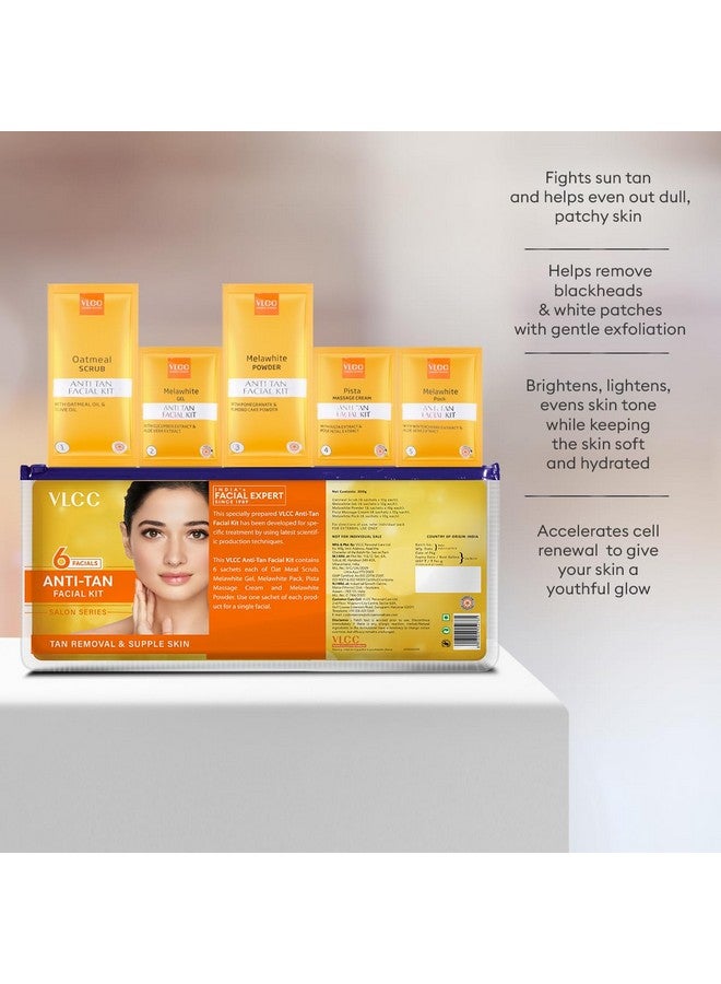 VLCC مجموعة VLCC للعناية بالوجه لمكافحة السمرة (6 جلسات) - 300 جرام - مجموعة العناية بالوجه لمكافحة السمرة في المنزل | تحارب السمرة الناتجة عن الشمس، وتوحيد لون البشرة | تنقي وتضيء لون البشرة للحصول على بشرة متألقة - Image 3